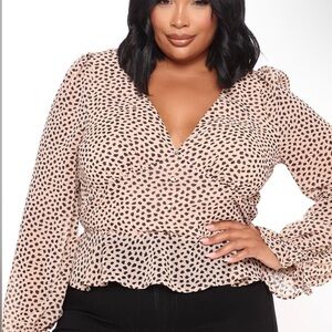 Women’s Plus Peplum Top Size 3X